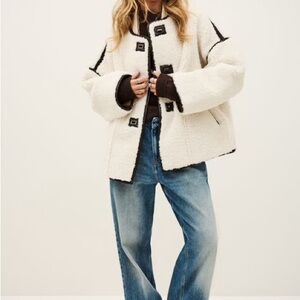 Women's Cream Shearling Jacket ba&sh